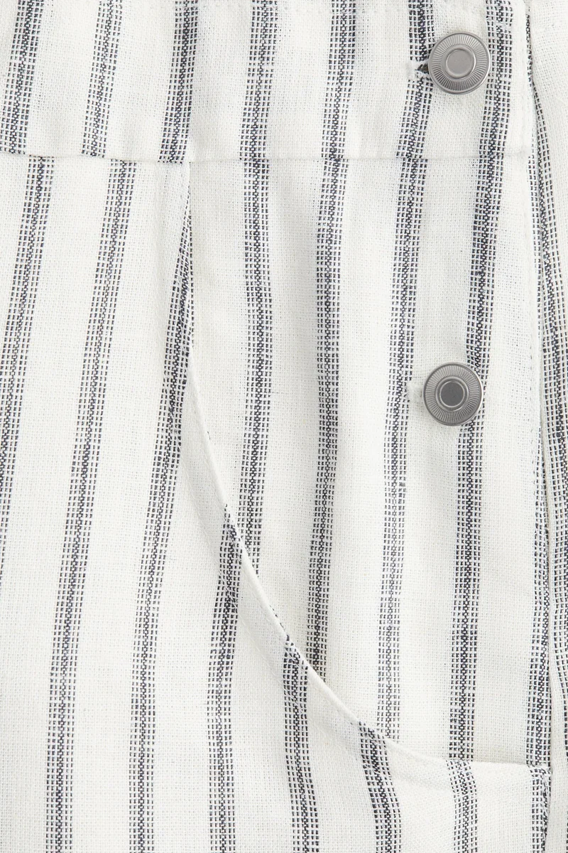 H&M Linen-blend dungaree shorts